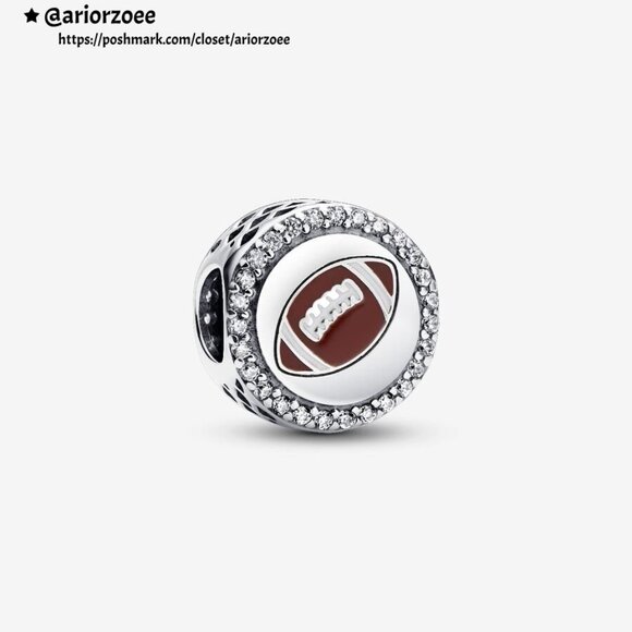 Pandora Engravable Football Charm|Pendant - Picture 1 of 2